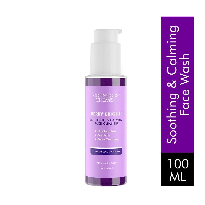 Conscious Chemist Berry Bright Soothing & Calming Face Cleanser For All Skin Types, 100 ml-1.webp